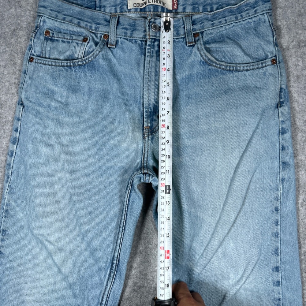 Levi's denim jeans mens 34x30 Light Blue 516 Slim Fit Casual Workwear - Picture 4 of 16
